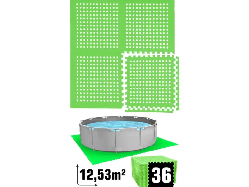 Poolunterlage für 305 cm Pool 36 EVA Matten 1cm Dick Grün*eyepower Discount