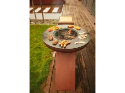 Feuerschalen|Ferrum Art Design Feuerstelle L-Form Rost