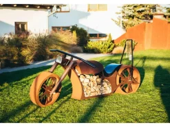 Feuerschalen|Ferrum Art Design Grillstelle Motorrad Rostoptik 123 cm x 120 cm