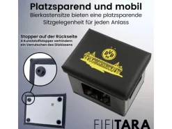 FIFITARA Bierkastensitz aus Kunstleder Bierkasten Sitzauflage als BVB Fanartikel für Garten Partykeller oder Unterwegs BVB Geschenke für Männer* Online