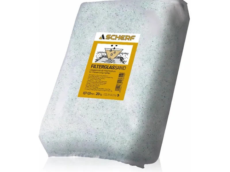 Scherf Pooltechnik|Filterglassand Brechkorn feuergetr. 0,7-1,3 mm 20 kg