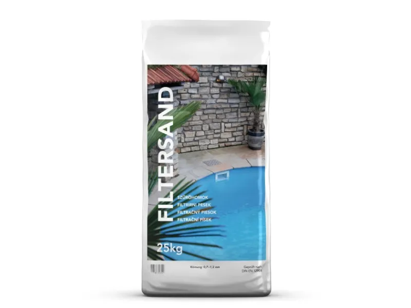 Pooltechnik|Filtersand Pool 25 kg Kristall-Quarzsand Korngröße 0,7 mm - 1,2 mm