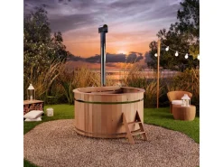 Holz-Badefass Bergen Ø 160 cm x 101 cm mit Ofen*FinnTherm Outlet