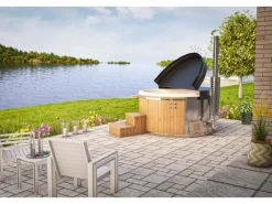 FinnTherm Outdoor Whirlpools|Hot Tub Stockholm Cremeweiß Ø 200 cm