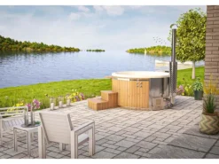 FinnTherm Outdoor Whirlpools|Hot Tub Stockholm Spa Edition Cremeweiß Ø 220 cm