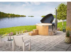FinnTherm Outdoor Whirlpools|Hot Tub Stockholm Spa Edition Cremeweiß Ø 220 cm