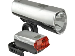 Fischer Fahrrad Fahrräder|-Beleuchtungsset LED 30/15 lx Silber