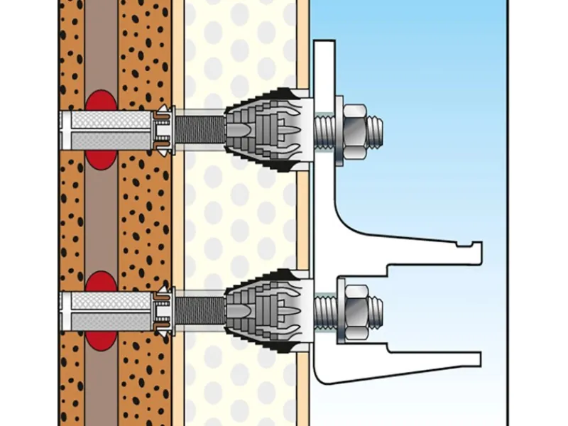 Fischer Zubehör Für Sonnenschutz|Montageset Thermax-16 Wärmedämmfassade bis 200 mm 6 Befestigungspunkte