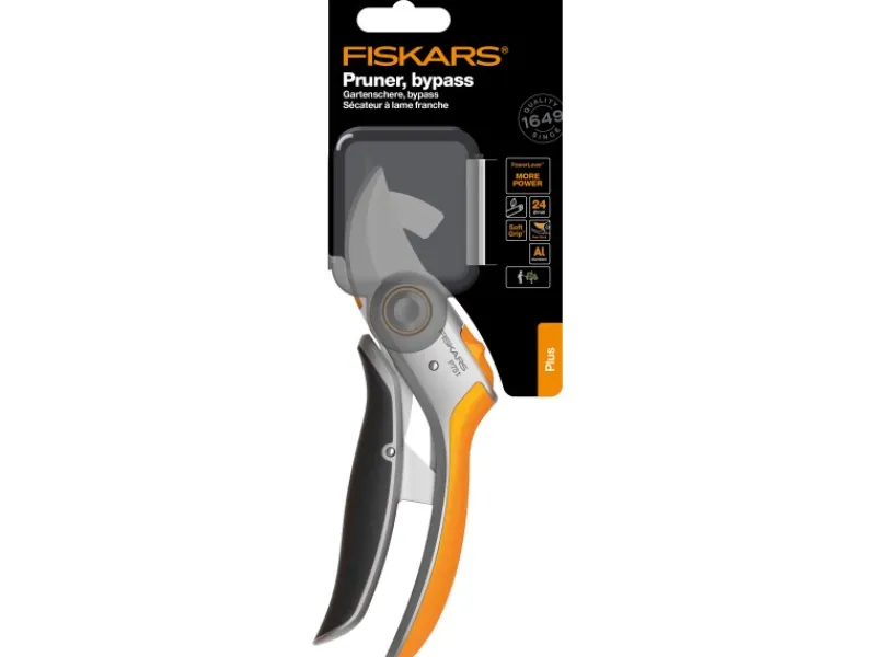 Fiskars Gartenscheren|Bypass-Gartenschere Plus Power Lever P751 Metall