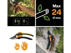 Fiskars Gartenscheren|Baumscheren|Bypass-Gartenschere Plus SmartFit P541
