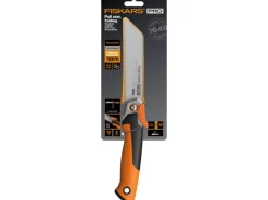 Fiskars Gartensägen|Klappbare Zugsäge Pro 19 TPI Power Tooth 15 cm Orange-Schwarz
