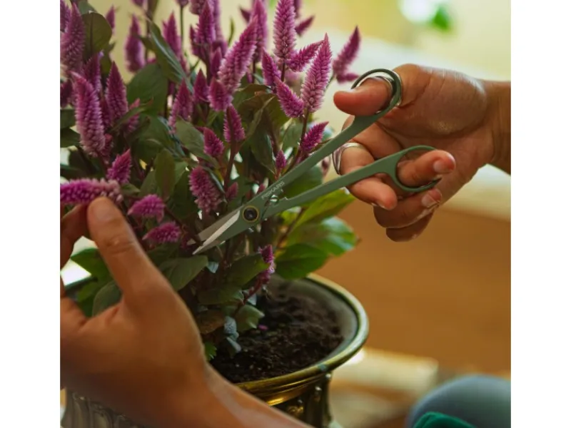 Fiskars Gartenscheren|Baumscheren|Pflanzenschere Lange Griffe mit Halter Grün