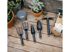 Fiskars Schaufeln|Gartenhandgeräte|Solid Blumenkelle 29 cm Schwarz