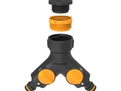 Fiskars Bewässerungssysteme|2-Wege-Ventil Multi On/ Off Doppelhahnverbinder