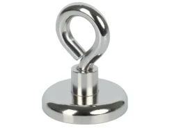 Kinder fix-o-moll Kinder-Gartengeräte|Topfmagnet Neodym mit Öse 44 mm x Ø 32 mm Silber