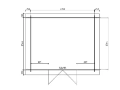 Kinder Fjordholz Kinder-Gartengeräte|Pultdach Gartenhaus Modell Ezra 4D Farblos Imprägniert