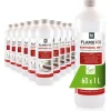 Flambiol Feuerkörbe|Bioethanol Hochrein 100% in Flaschen für Edelstahl-Tisch-Kamine 60 x 1l