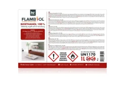 Flambiol Feuerkörbe|Bioethanol Hochrein 100% in Flaschen für Edelstahl-Tisch-Kamine 60 x 1l