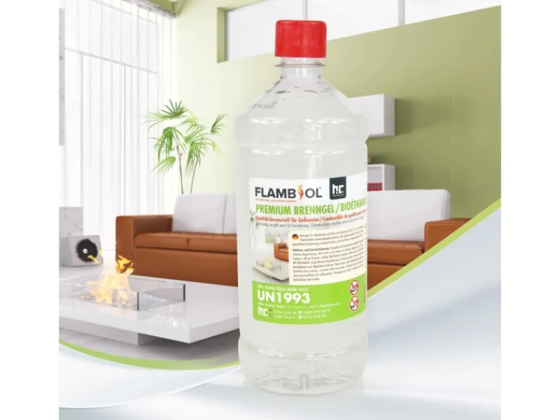 Flambiol Campingzubehör|Gartenkamine|Premium Brenngel 6 x 1l