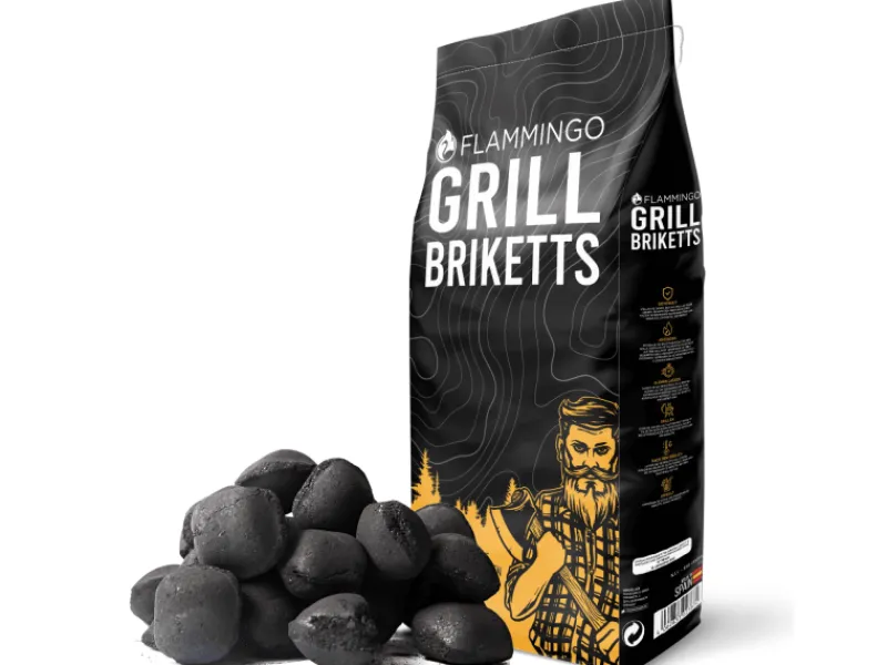 Holzkohlebriketts 27 kg im Papiersack*Flammingo Outlet