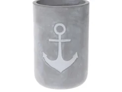 Flaschenkühler Anker Ø 14,5 cm x 21,5 cm Grau-Weiß Gewischt* Best