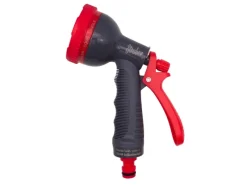 Flexibler Gartenschlauch 24,8 m Grau/Rot inkl. Brause und Anschluss Stück*Steuber Discount