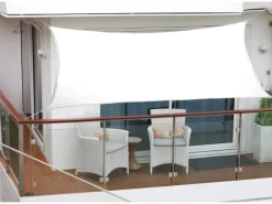 Peddy Shield Sonnensegel|Floracord Balkonsonnensegel Weiß 270 cm x 140 cm