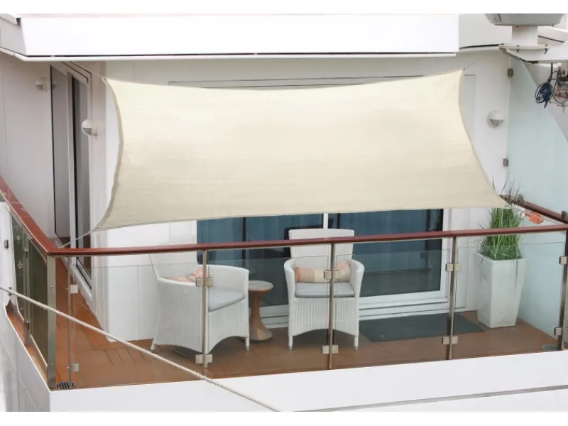 Floracord Sonnensegel|Balkonsonnensegel Elfenbein 270 cm x 140 cm