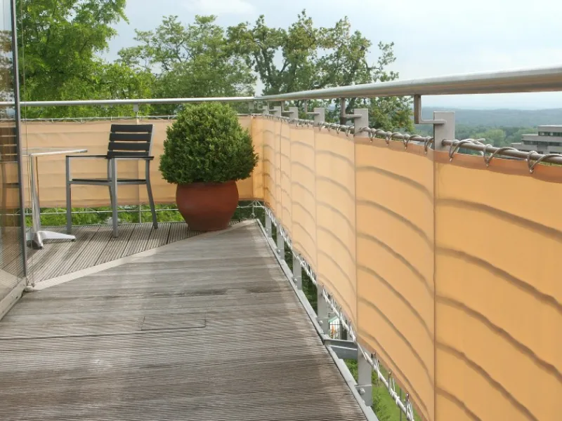 Floracord Balkonsichtschutz|Balkonverkleidung Sisal 65 cm x 300 cm