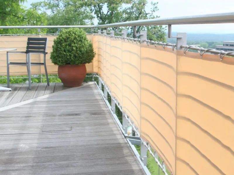 Floracord Balkonsichtschutz|Balkonverkleidung Sisal 90 cm x 500 cm