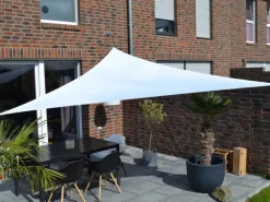 Floracord Sonnensegel|Lounge-Gartenmöbel|Dreiecksonnensegel Hell 360 cm mit Regenschutz