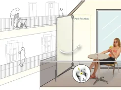 Floracord Sonnensegel|Paravent Sicht- und Windschutz Hell Silbergrau 70 cm x 170 cm