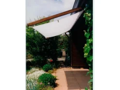 Pergola Bausatz inkl. Sonnensegel Weiß 420 cm*Floracord Clearance