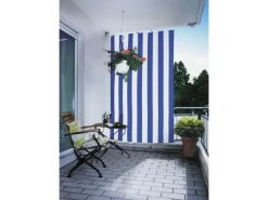 Floracord Sonnensegel|Senkrechtsonnensegel Blau-Weiß 230 cm x 140 cm