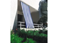 Floracord Sonnensegel|Senkrechtsonnensegel Blau-Weiß 230 cm x 140 cm