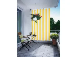Floracord Sonnensegel|Senkrechtsonnensegel Gelb-Weiß 230 cm x 140 cm