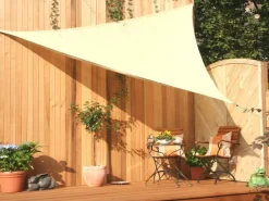 Sonnensegel Dreieckig Wasserdurchlässig 360 cm x 360 cm Weizen*Floracord Online