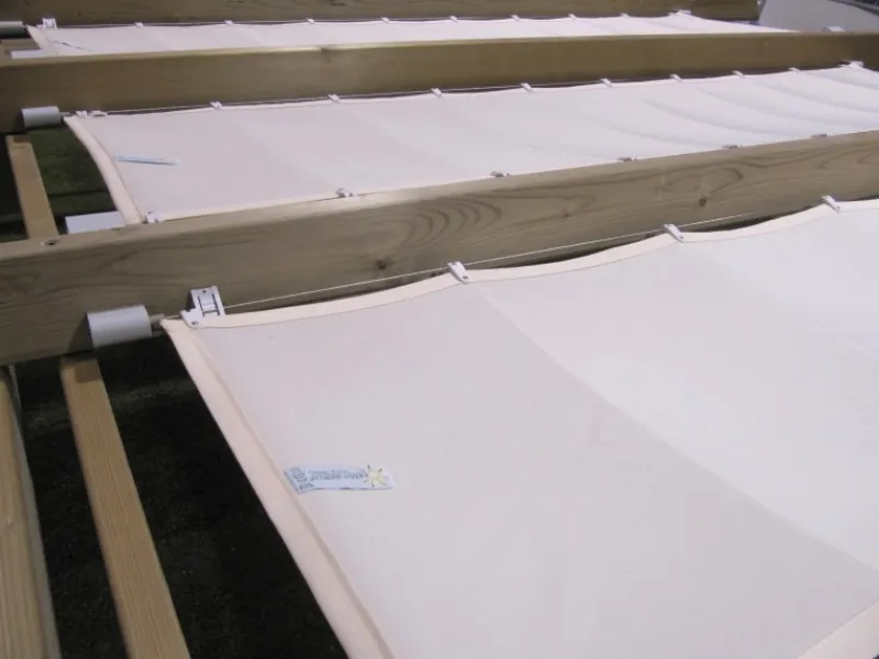 Sonnensegel Hell Elfenbein 220 cm x 88 cm inkl. Laufhaken und Stopper*Floracord Online