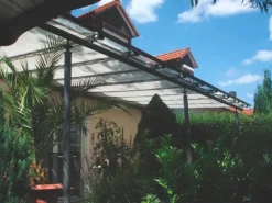 Floracord Sonnensegel|Sonnensegel Hell Elfenbein 220 cm x 96 cm inkl. Laufhaken und Stopper