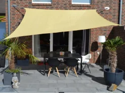 Sonnensegel Rechteckig wasserdurchlässig 500 cm x 400 cm Weizen*Floracord Online