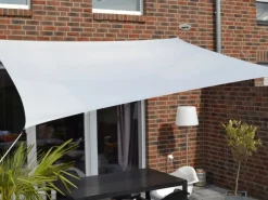 Floracord Sonnensegel|Sonnensegel Rechteckig wasserabweisend 400 cm x 300 cm Silbergrau