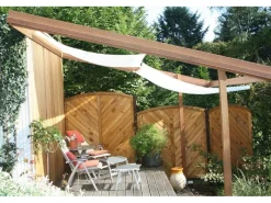 Floracord Sonnensegel|Sonnensegelbausatz Universal Hell Elfenbein 330 cm x 200 cm