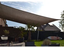 Floracord Vierecksonnensegel HDPE Grau 400 cm x 500 cm*Peddy Shield