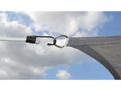 Floracord Vierecksonnensegel HDPE Grau 400 cm x 500 cm*Peddy Shield