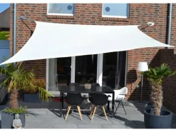 Floracord Vierecksonnensegel HDPE Cremeweiß 360 cm x 360 cm*Peddy Shield Discount