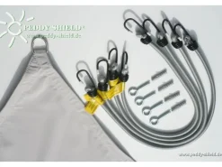 Vierecksonnensegel Hell Silbergrau 250 cm x 300 cm mit Regenschutz*Floracord Hot