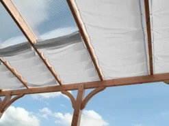 Vierecksonnensegel Silbergrau 380 cm x 96 cm*Floracord New