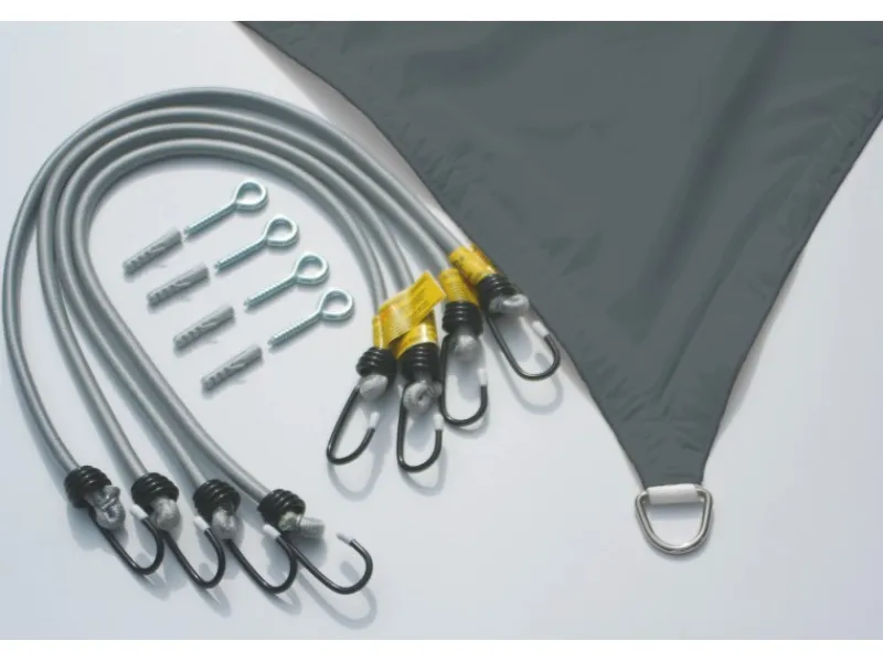 Floracord Sonnensegel|Vierecksonnensegel Anthrazit 250 cm x 300 cm mit Regenschutz