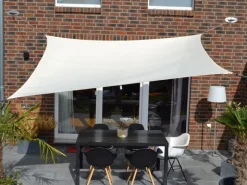 Vierecksonnensegel Hell Elfenbein 250 cm x 300 cm mit Regenschutz*Floracord New
