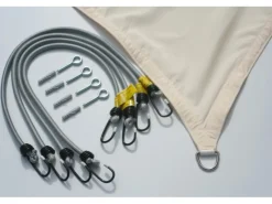 Vierecksonnensegel Hell Elfenbein 250 cm x 300 cm mit Regenschutz*Floracord New